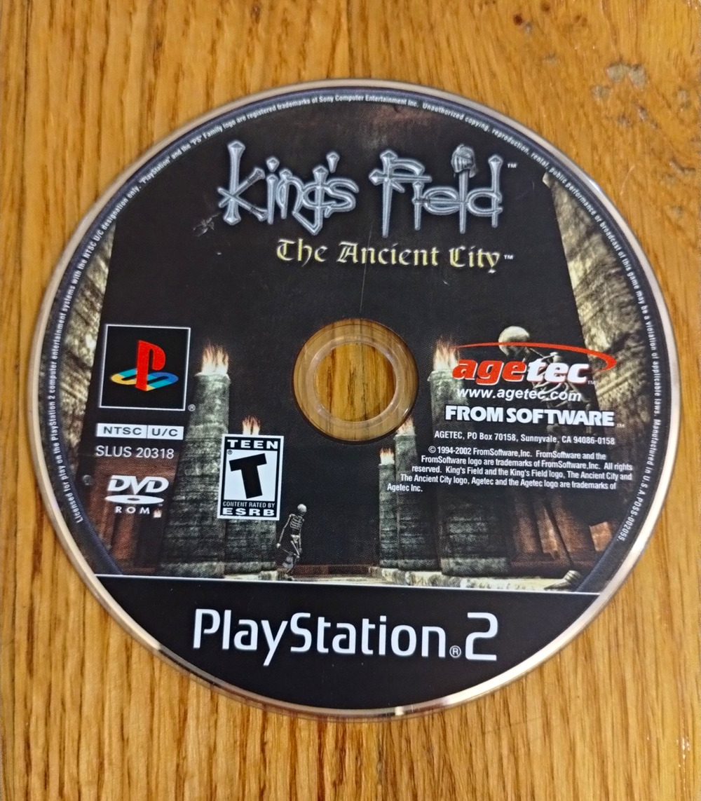 King's Field: The Ancient City (PS2) Agetec 2002 T Disc Only